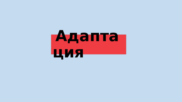  Адаптация 