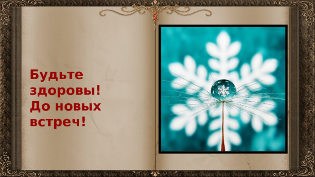 Будьте здоровы! До новых встреч! 