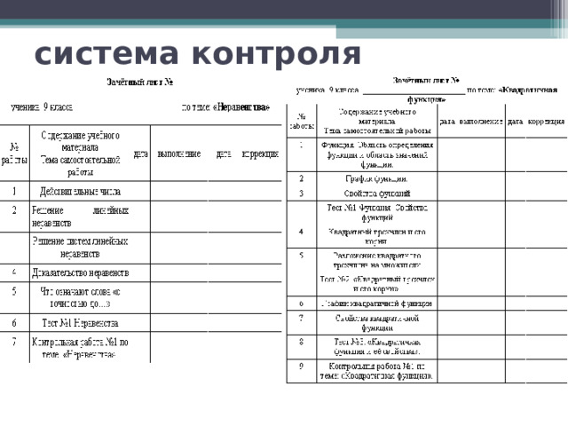 система контроля 
