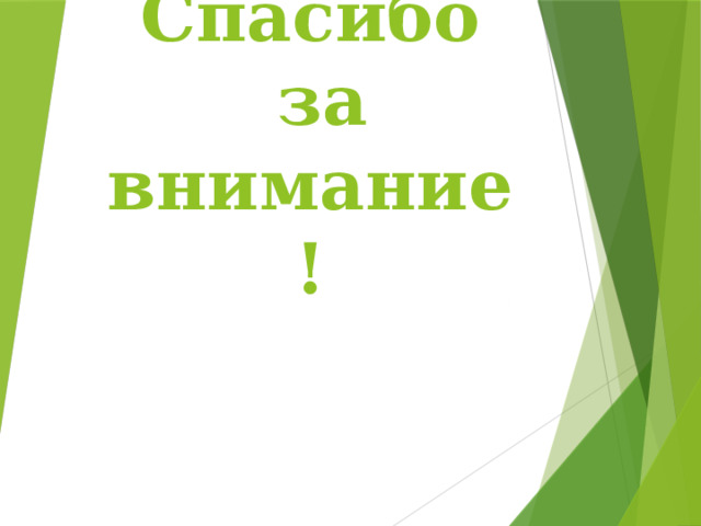Спасибо  за внимание! 