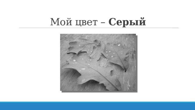 Мой цвет – Серый 