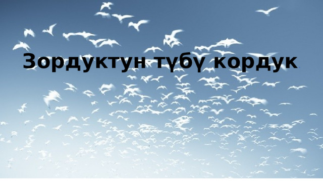 Зордуктун түбү кордук . 