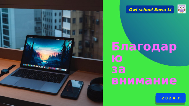 Owl school Sowa Li  Благодарю за внимание  2 0 2 4 г. 