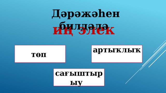  Дәрәжәһен билдәлә иң элек артыҡлыҡ төп Дөрөҫ! Дөрөҫ түгел ! сағыштырыу Дөрөҫ түгел ! 
