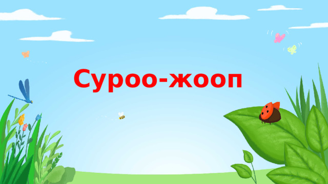 Суроо-жооп 