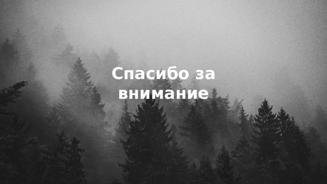 Спасибо за внимание 