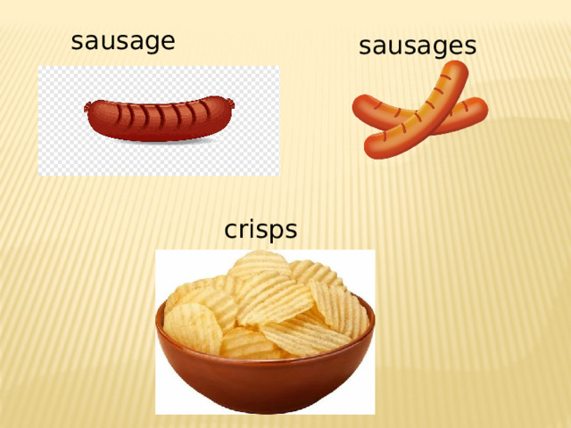 sausage sausages crisps 