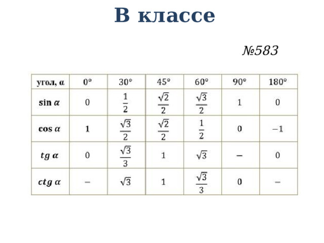 В классе № 583 