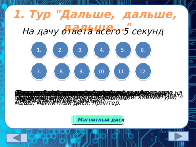 1. Тур 