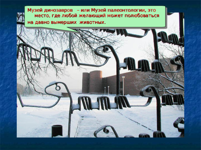 Музей динозавров – или Музей палеонтологии, это место, где любой желающий может полюбоваться на давно вымерших животных. 