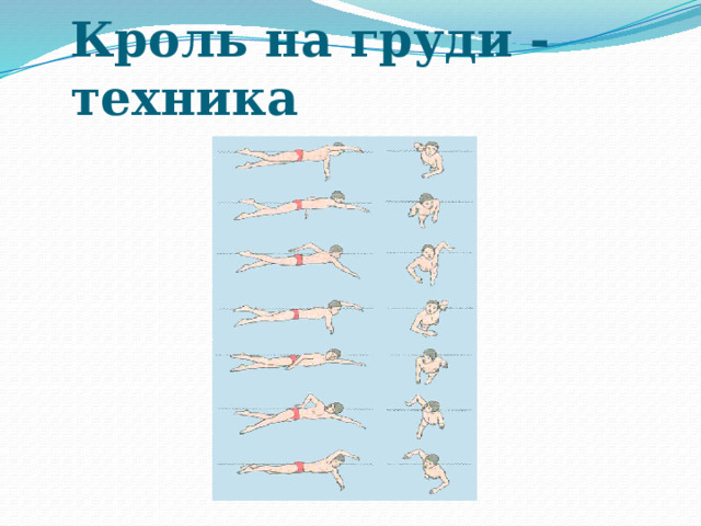 Кроль на груди - техника 