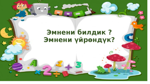   Эмнени билдик ? Эмнени үйрөндүк?  