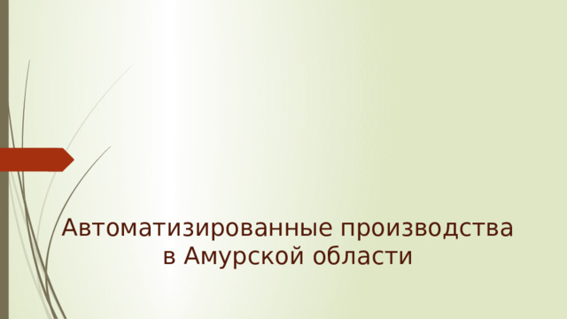 Автоматизированные производства в Амурской области 
