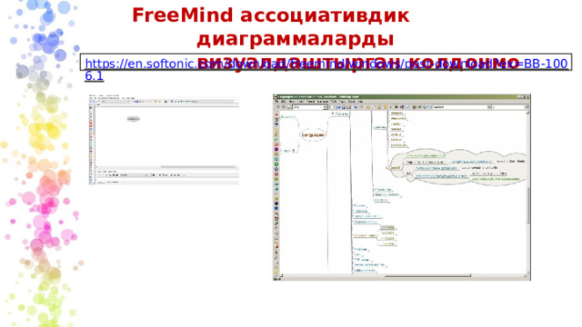 FreeMind ассоциативдик диаграммаларды  визуалдаштырган  колдонмо 
