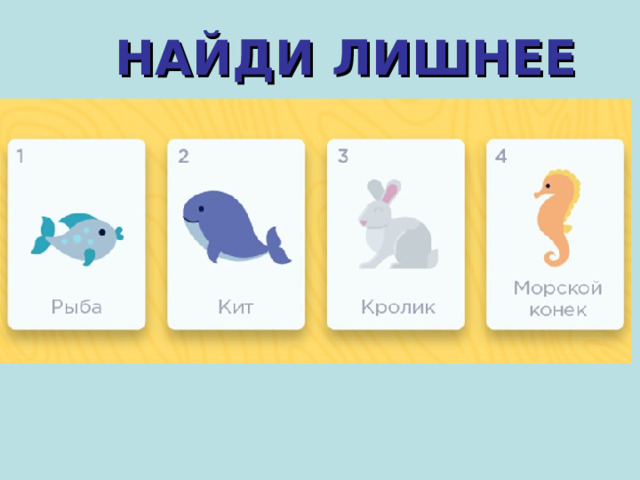 НАЙДИ ЛИШНЕЕ 