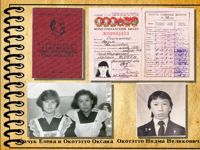 Окотэтто Нядма Неликович Ткачук Елена и Окотэтто Оксана 