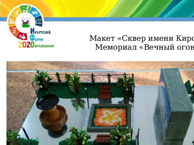 Макет «Сквер имени Кирова. Мемориал «Вечный огонь» 