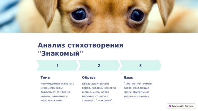 Анализ стихотворения 