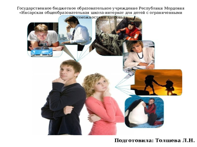 Государственное бюджетное образовательное учреждение Республики Мордовия «Инсарская общеобразовательная школа-интернат для детей с ограниченными возможностями здоровья» Подготовила: Толшева Л.Н.   