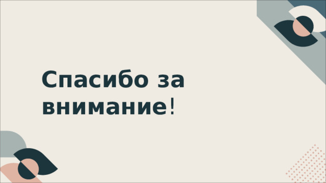 Спасибо  за  внимание ! 