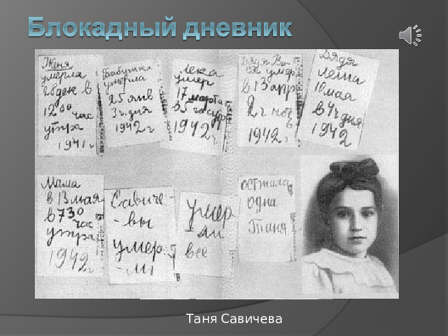 Таня Савичева 
