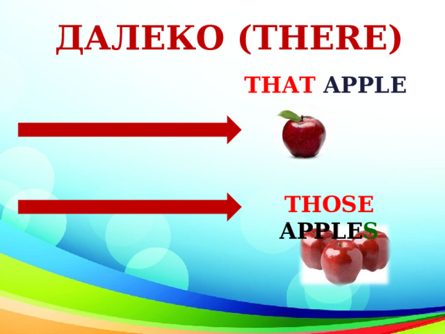 ДАЛЕКО ( THERE ) THAT APPLE THOSE APPLE S 