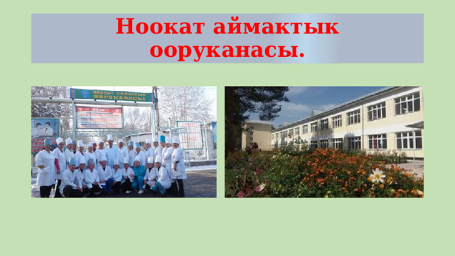 Ноокат аймактык ооруканасы. 