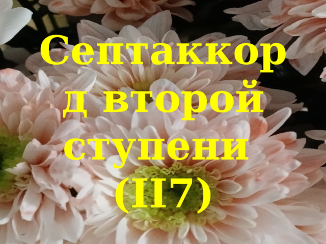   Септаккорд второй ступени  (II7)   