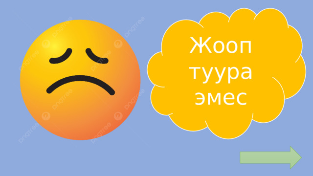 Жооп туура эмес 