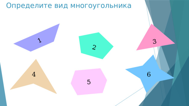 Определите вид многоугольника 1 5 2 3 4 6 