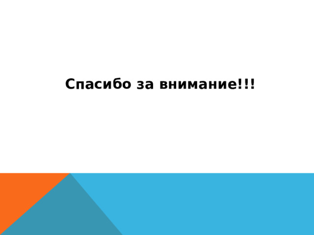 Спасибо за внимание!!! 