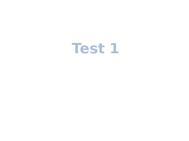 Test 1 