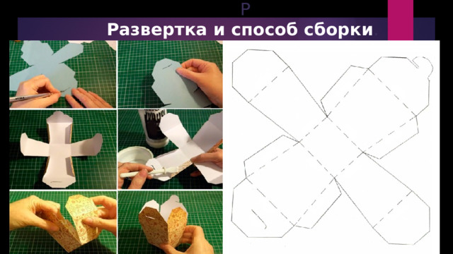 Р  Развертка и способ сборки .   