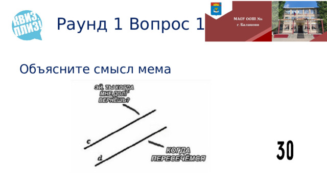Раунд 1 Вопрос 12 Объясните смысл мема 