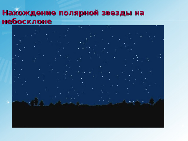 Нахождение полярной звезды на небосклоне 