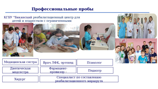 Профессиональные пробы КГБУ 