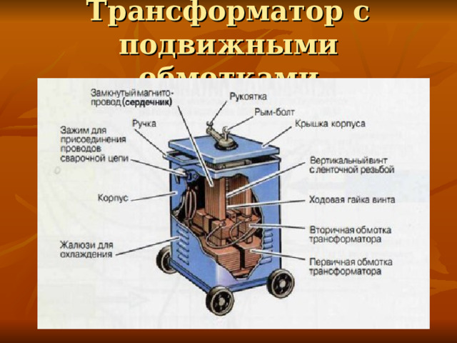 Трансформатор с подвижными обмотками 