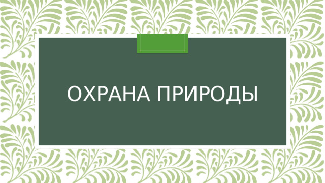 Охрана природы 