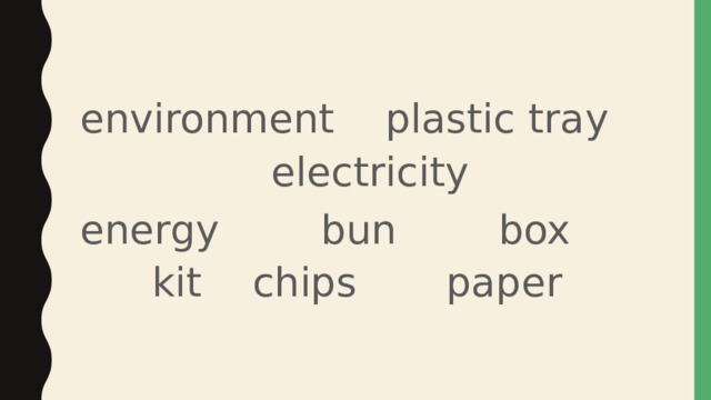 environment plastic tray electricity energy bun box kit chips paper 