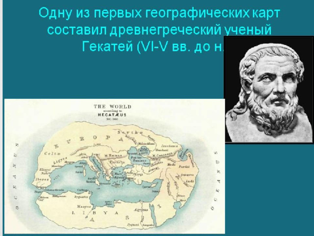 Развитие взглядов о строении Вселенной ИМЯ УЧЁНОГО ВКЛАД В РАЗВИТИЕ НАУКИ Гекатей 