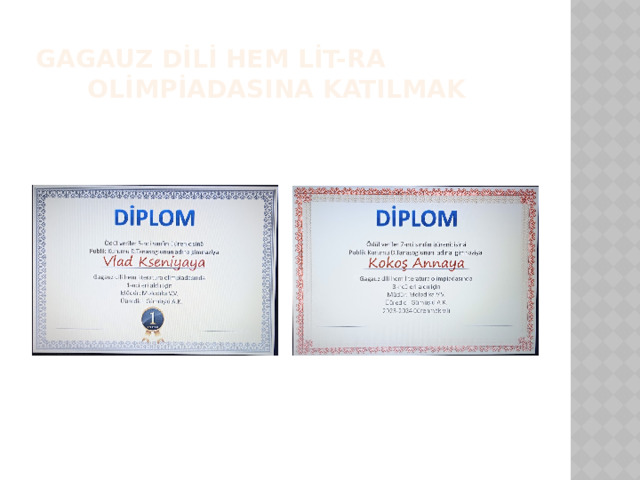 GAGAUZ DİLİ HEM LİT-RA OLİMPİADASINA KATILMAK 