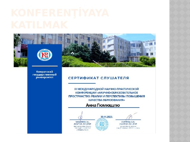 KONFERENŢİYAYA KATILMAK 