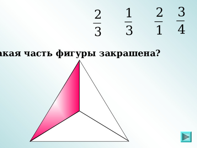 Какая часть фигуры закрашена? Пригласите к компьютеру ученика  