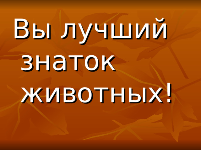 Вы лучший знаток животных! 