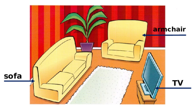 armchair sofa TV 