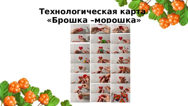 Технологическая карта  «Брошка –морошка» 