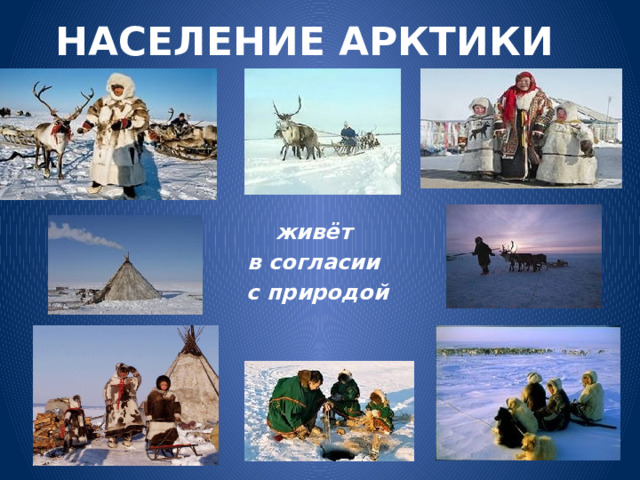 НАСЕЛЕНИЕ АРКТИКИ живёт в согласии с природой 