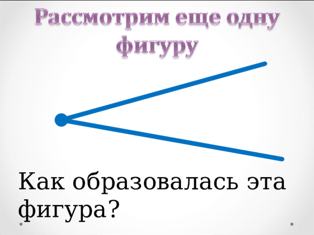 Как образовалась эта фигура? 