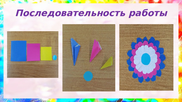 Последовательность работы 