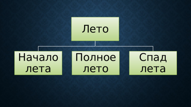 Лето Начало лета Полное лето Спад лета 